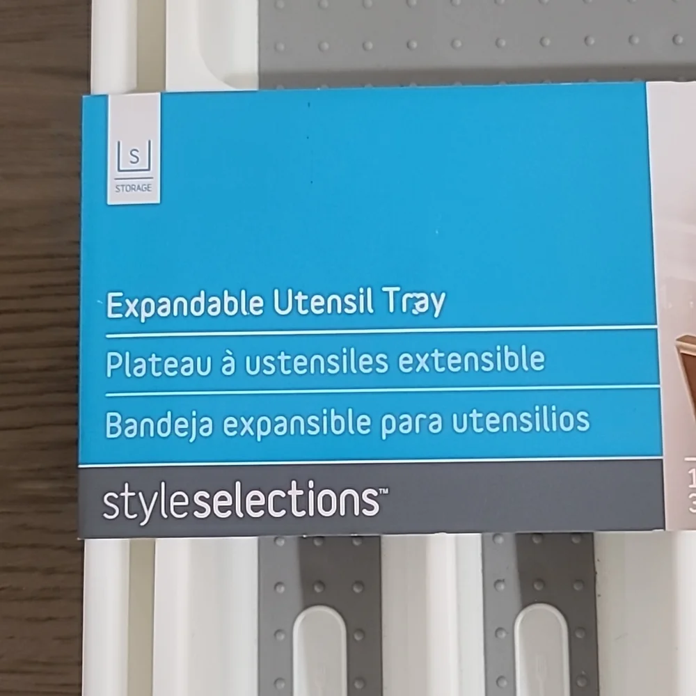 Expandable Kitchen Drawer Organizer + Silverware Insert/Spice Organizer - NWT